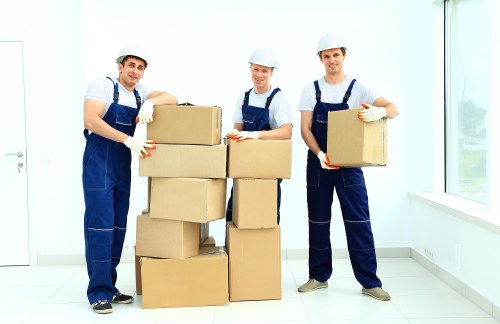Boxes and furniture prepared for a local house or flat removal