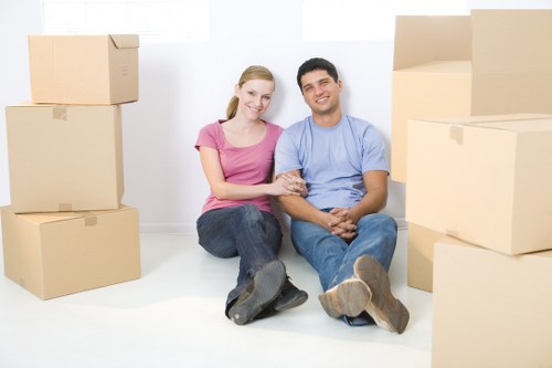 Furniture and boxes loaded into a moving truck for a Crystal Palace move
