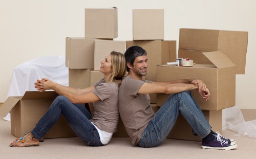 Boxes and furniture loaded for a Crystal Palace house removal