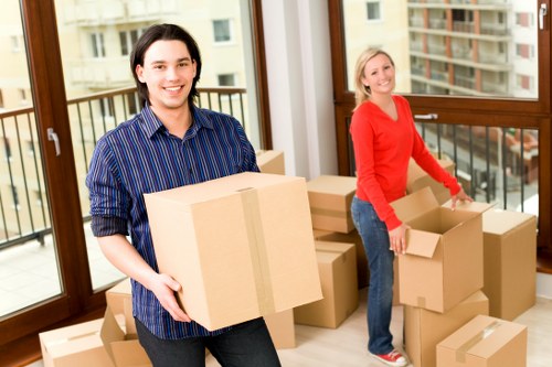 Professional movers loading items for a Crystal Palace relocation